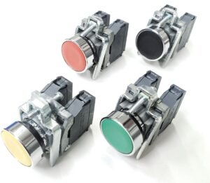 Pulsador metálico al ras