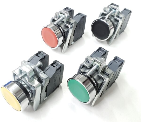 Pulsador metálico al ras