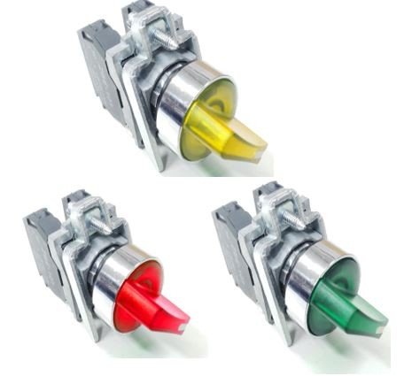 Botón interruptor selector iluminado